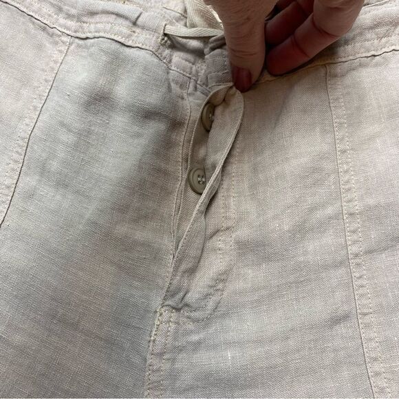 Juicy Couture 100% Linen Khaki Bermuda Button Fly Pants Size XL - Picture 8 of 12